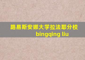 路易斯安娜大学拉法耶分校bingqing liu